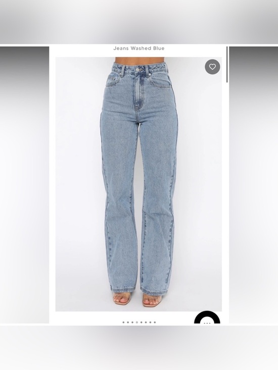 White Fox Boutique Denim - White Fox Boutique Washed Blue High-Rise Straight Jeans - Large